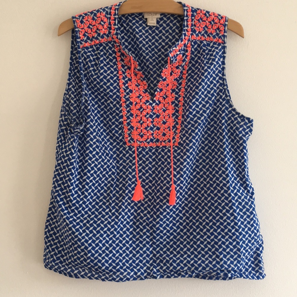 J Crew women’s Embroidered Blouse NWOT